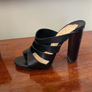Christian Louboutin 7.5 Black Leather Sandal